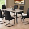 60" X 36" X 31 " Dark Taupe Black Metal Dining Table - Image 3