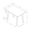 60" X 36" X 31 " Dark Taupe Black Metal Dining Table - Image 5