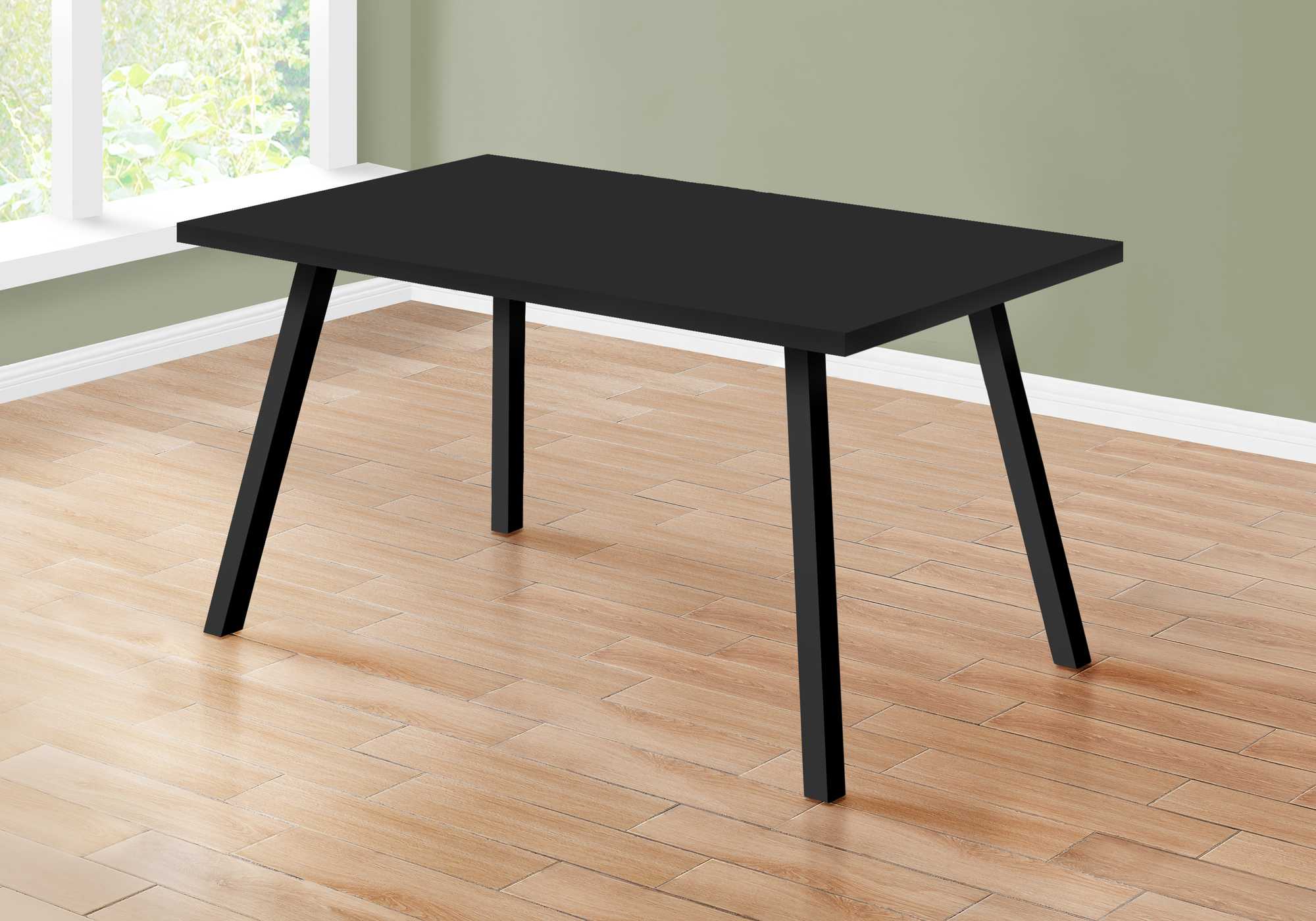 60" X 36" X 31 " Black Black Metal Dining Table - Image 2