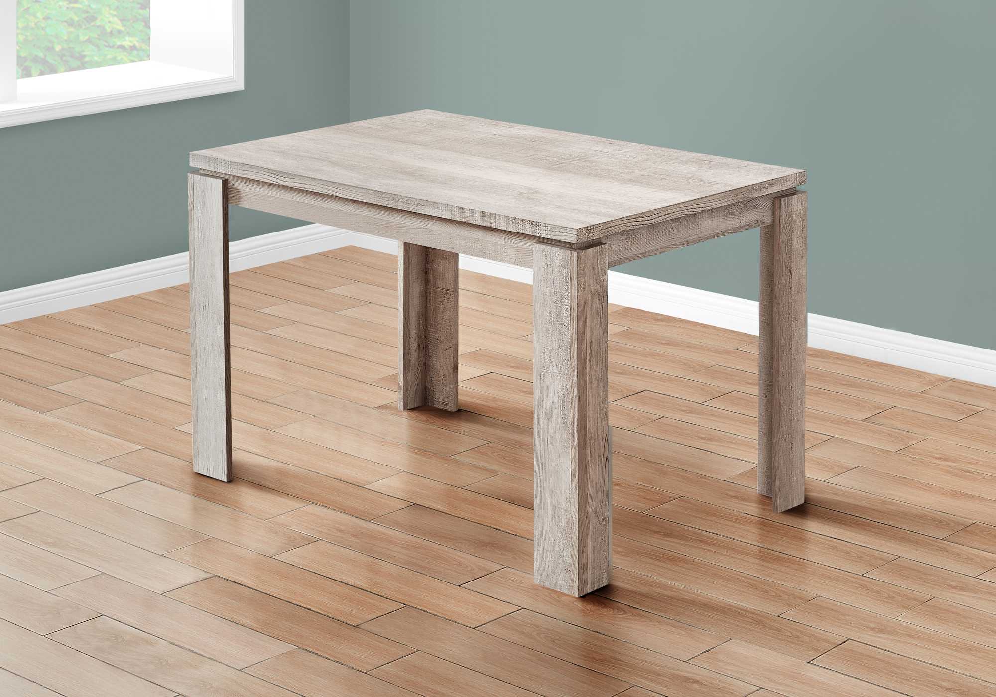 48" X 32" X 30.5 " Taupe Reclaimed Wood-Look Dining Table - Image 2