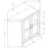Reclaimed Wood Gray Finish Corner TV Stand With Glass Doors - Image 5