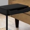 16" X 10.25" X 24.5" Black Metal With A Drawer Accent Table - Image 2
