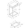 16" X 10.25" X 24.5" Black Metal With A Drawer Accent Table - Image 5