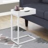 16" X 10.25" X 24.5" White Metal With A Drawer Accent Table - Image 3