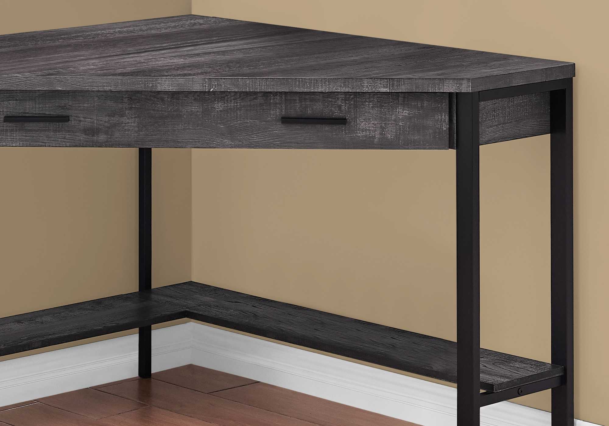42" Black Corner Computer Desk - Image 2