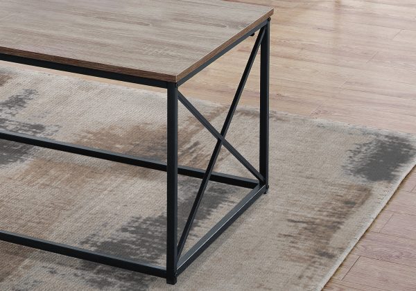 Dark Taupe Black Metal Table Set - 3Pcs Set - Image 2