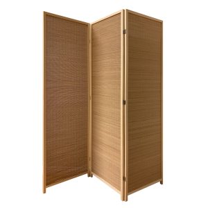 6" Light Bamboo 3 Panel Room Divider Screen
