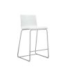 Set of 2 White Faux Leather Low Back Counter Stools - Image 3
