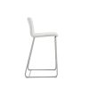 Set of 2 White Faux Leather Low Back Counter Stools - Image 4