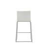 Set of 2 White Faux Leather Low Back Counter Stools - Image 5