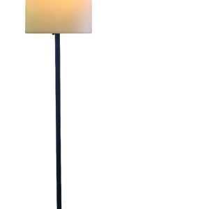 60" Traditional Shaped Floor Lamp With White Drum Shade