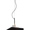 14 X 14 X 59 Black Stainless Steel Pendant Lamp
