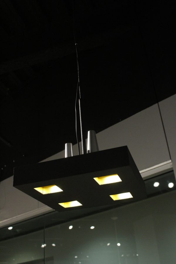 14 X 14 X 59 Black Stainless Steel Pendant Lamp - Image 3