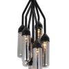 10.5 X 10.5 X 48 Black Carbon Steel Pendant Lamp