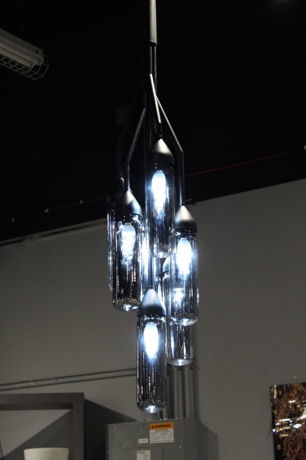 10.5 X 10.5 X 48 Black Carbon Steel Pendant Lamp - Image 3