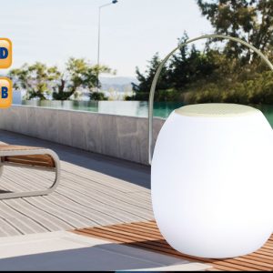 9 X 9 X 14 White Plastic Portable Speaker