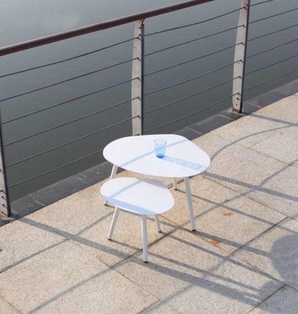 Triad White Aluminum Side Table - Image 4