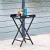 Gray Aluminum Indoor Outdoor Tray Table - Image 3