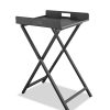 Gray Aluminum Indoor Outdoor Tray Table - Image 4