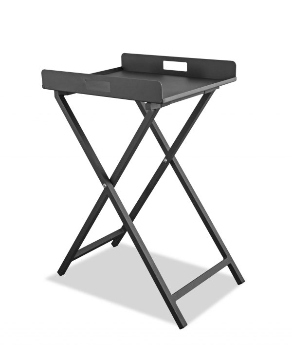 Gray Aluminum Indoor Outdoor Tray Table - Image 4
