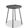 Gray Round Steel End or Side Table - Image 2
