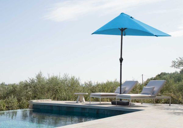 9" Aqua Outdoor Side Wall Umbrella - Image 2
