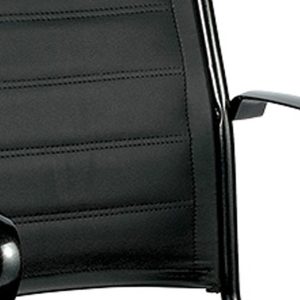 22" x 25.5" x 35.8" Black Leather Chair