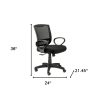24" x 21.45" x 36" Black Mesh Chair - Image 2