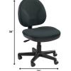 20" x 24" x 36" Ebony Fabric Chair - Image 2