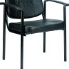 26" x 18.5" x 32.7" Black Vinyl Guest Chair - Image 4