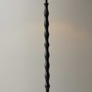 Floor Lamp Black Metal Textured Pole