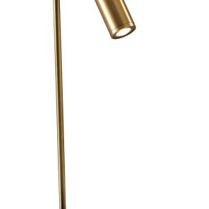 Ultra Sleek Brass Metal LED Desk Lamp