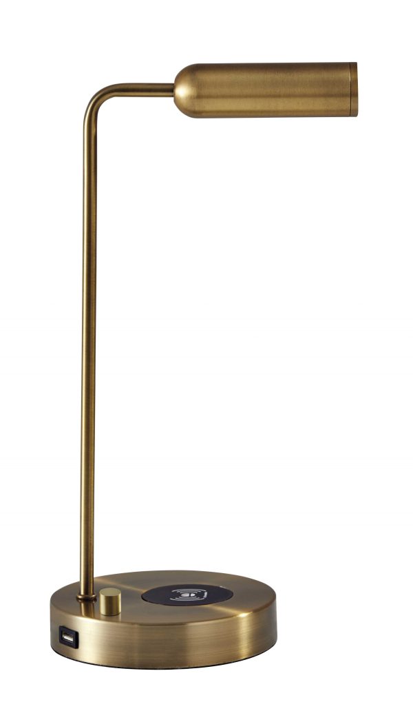 Ultra Sleek Brass Metal LED Desk Lamp - Image 4