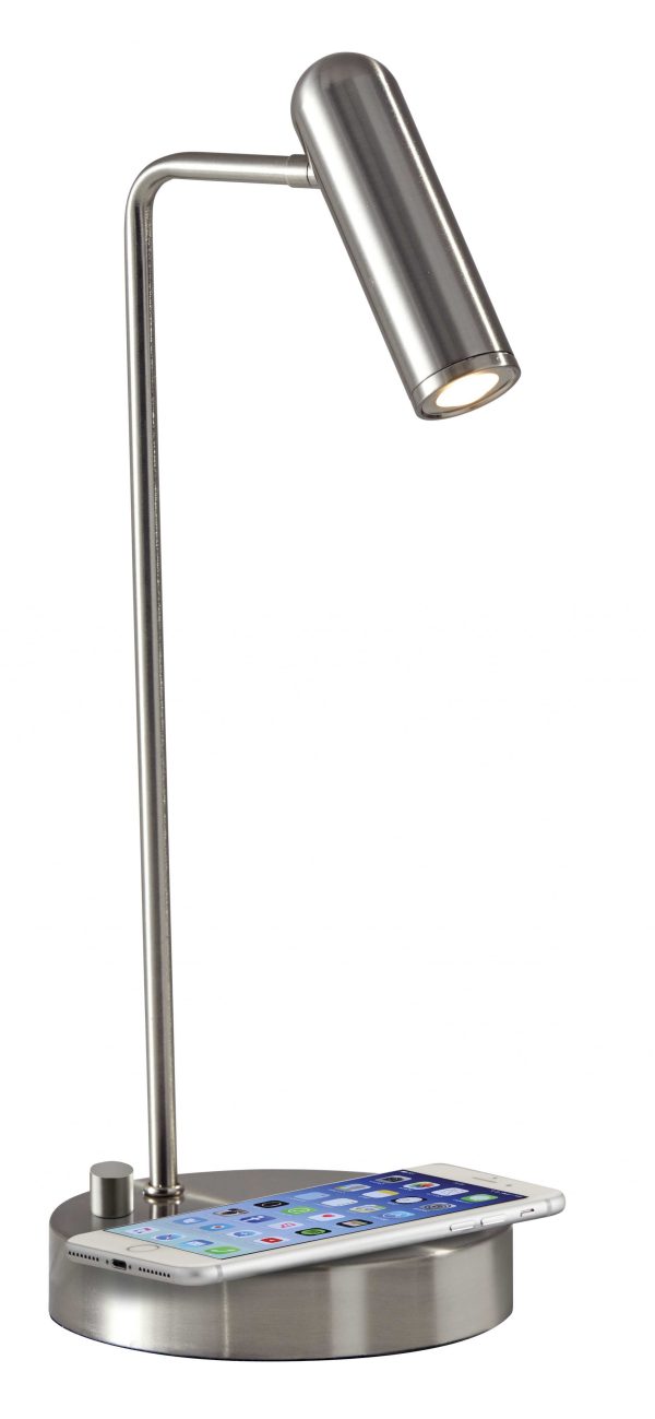 Ultra Sleek Brushed Steel Metal LED Desk Lamp - Image 3
