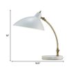 Abstract Oval White Metal Shade Adjustable Desk Lamp - Image 2