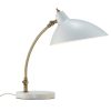 Abstract Oval White Metal Shade Adjustable Desk Lamp - Image 3
