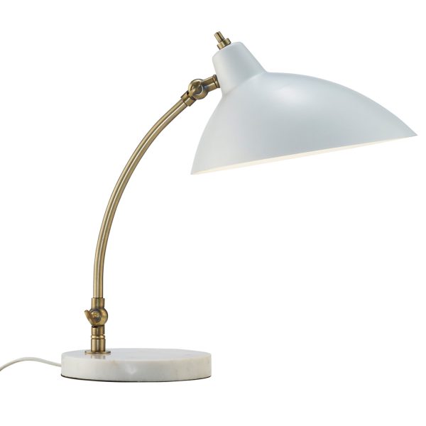 Abstract Oval White Metal Shade Adjustable Desk Lamp - Image 3