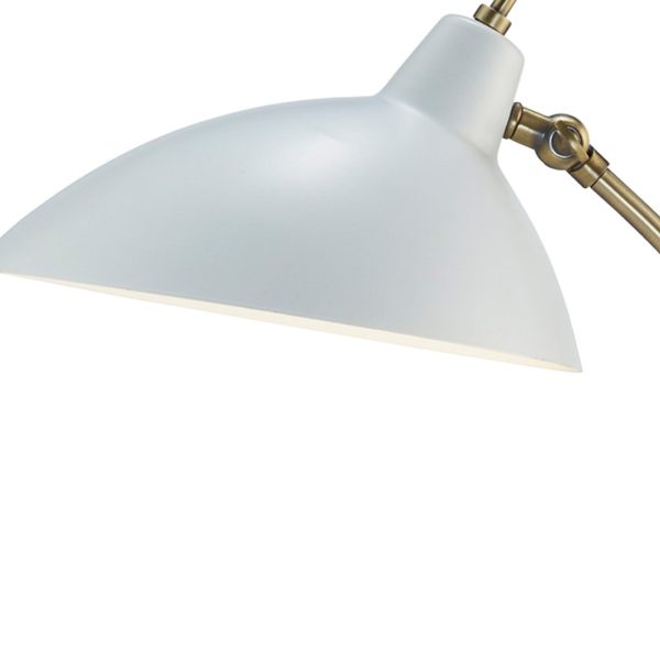 Abstract Oval White Metal Shade Adjustable Desk Lamp - Image 5