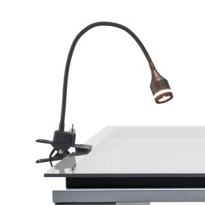 Matte Black Metal LED Adjustable Clip Lamp