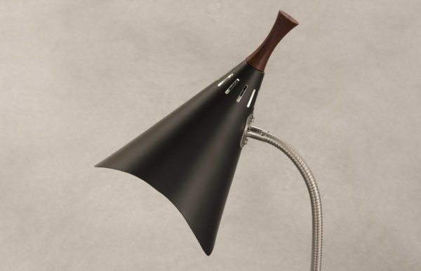 Matte Black Metal Gooseneck Adjustable Desk Lamp - Image 2