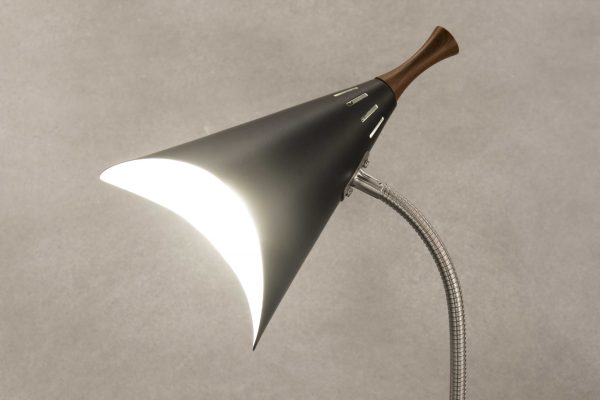 Matte Black Metal Gooseneck Adjustable Desk Lamp - Image 5