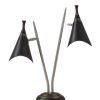 Matte Black Metal Two Light Desk Lamp Smart Outlet Compatible - Image 5