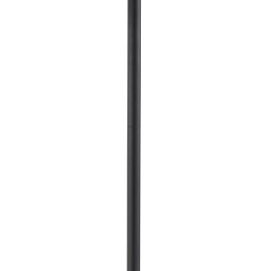 Three Light Floor Lamp in Matte Black Metal