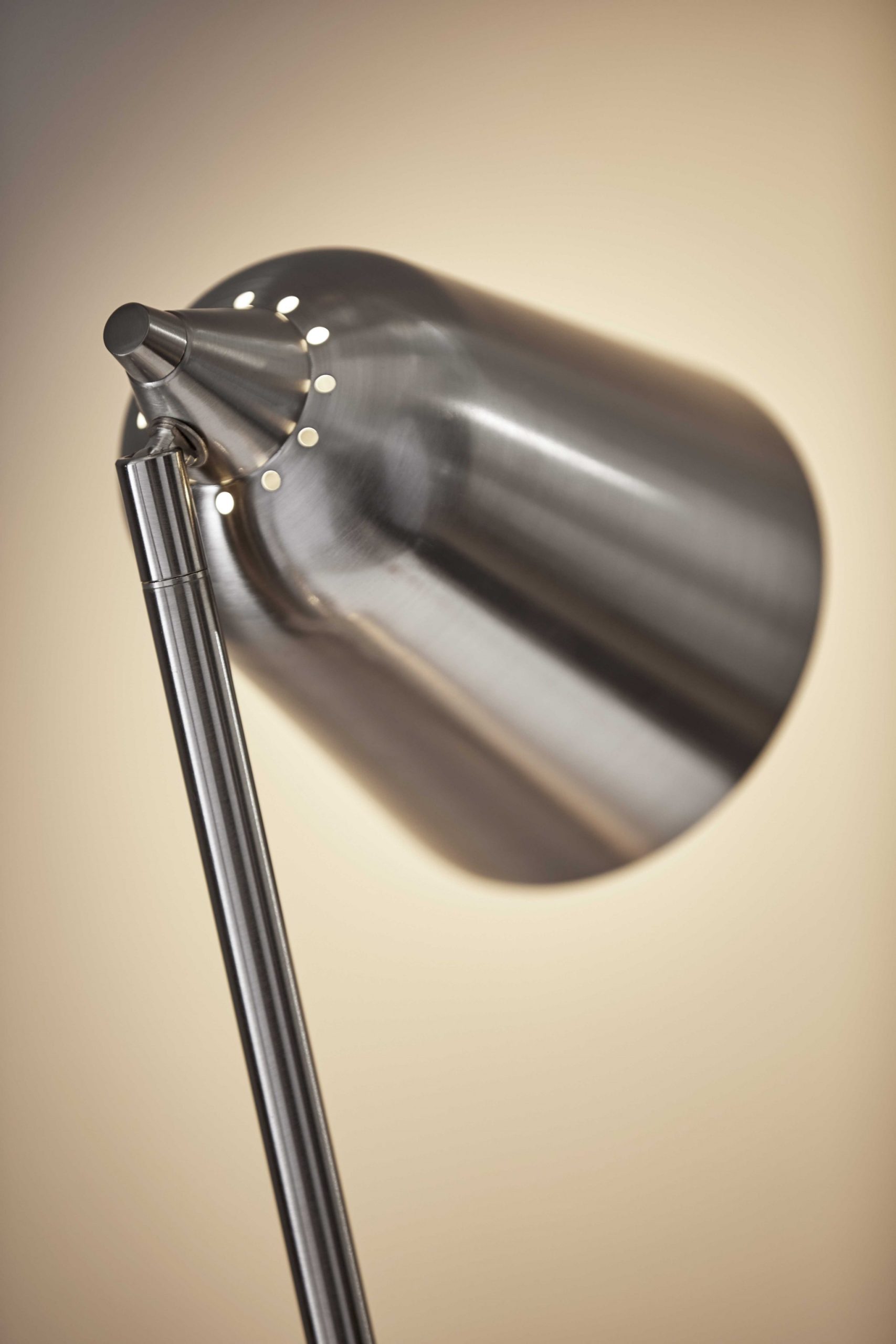 58" Black Two Light Novelty Floor Lamp With Silver Cone Shade - Image 2