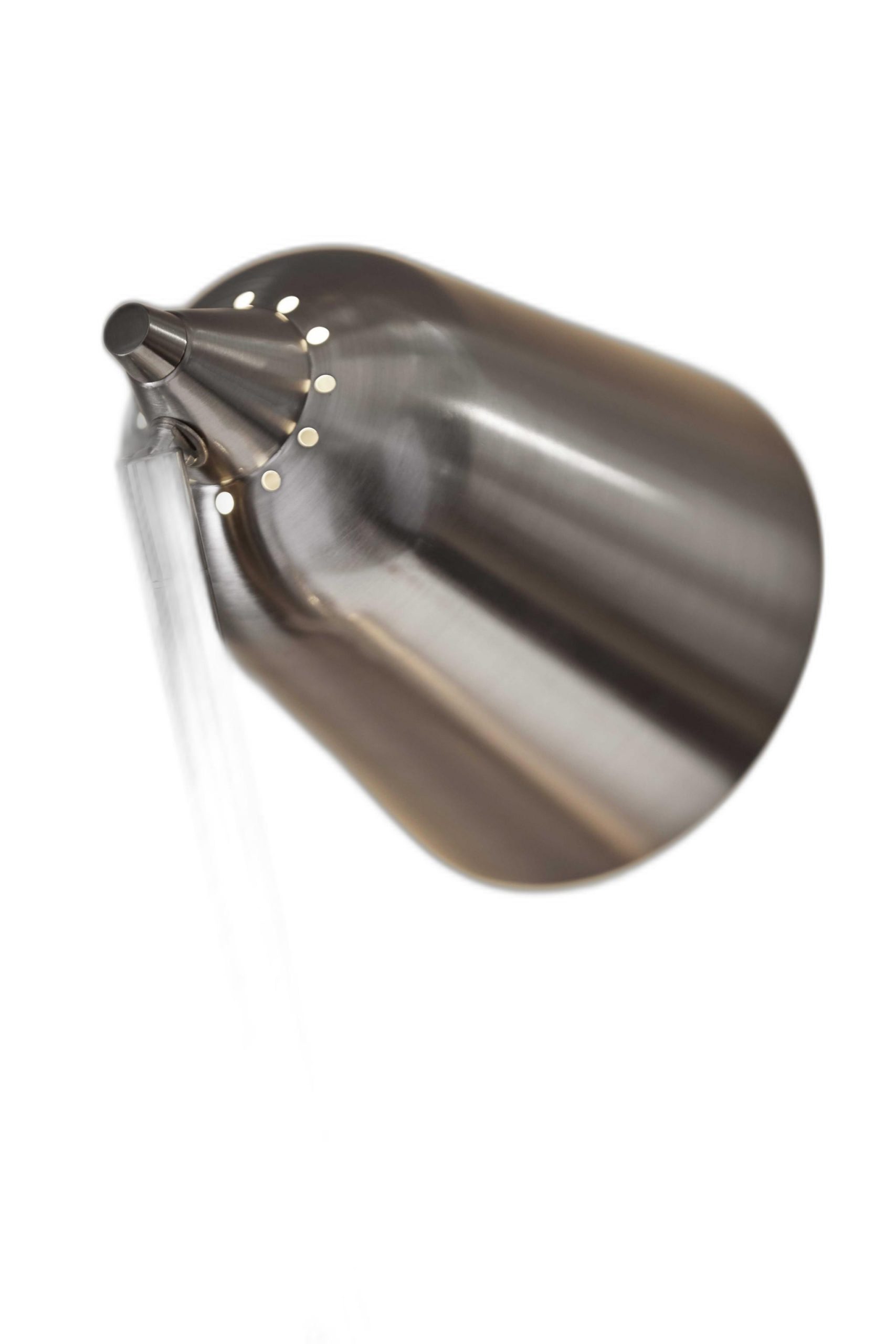 58" Black Two Light Novelty Floor Lamp With Silver Cone Shade - Image 4