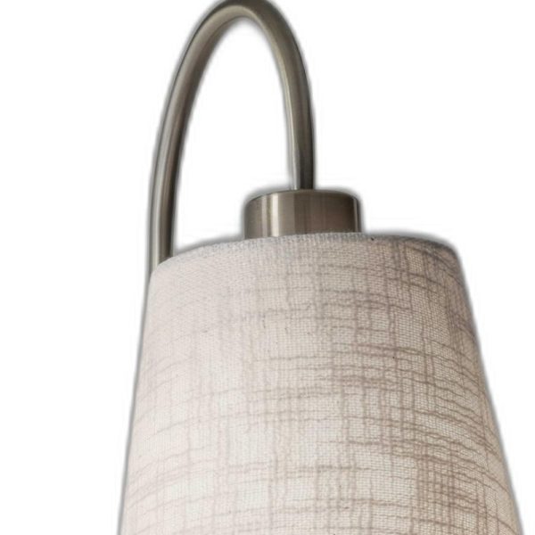 Antique Brass and Black Metal Wall Lamp with USB Charging Station Wood Shelf - Image 4