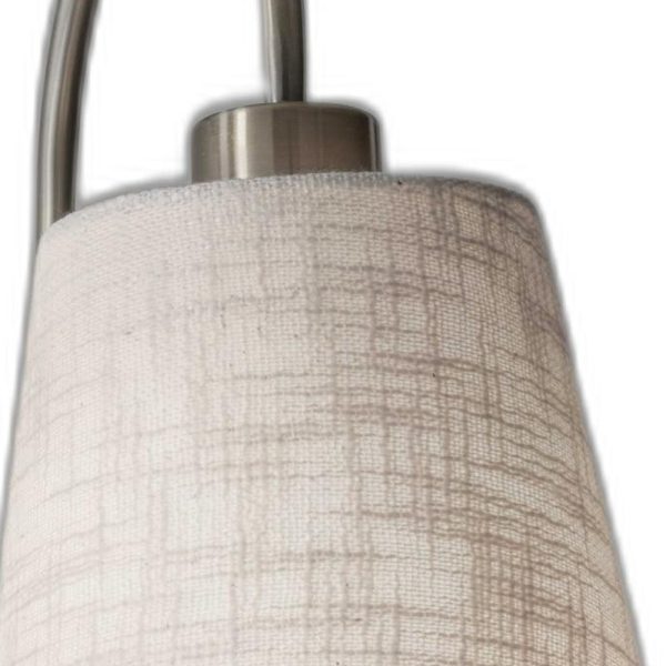 Antique Brass and Black Metal Wall Lamp with USB Charging Station Wood Shelf - Image 5