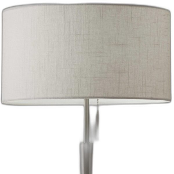 Contemporary Brushed Steel Metal Table Lamp - Image 4