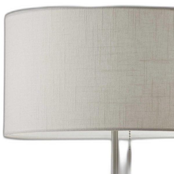 Contemporary Brushed Steel Metal Table Lamp - Image 5