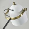 29" Gold Metal Standard Table Lamp With White Shade - Image 3
